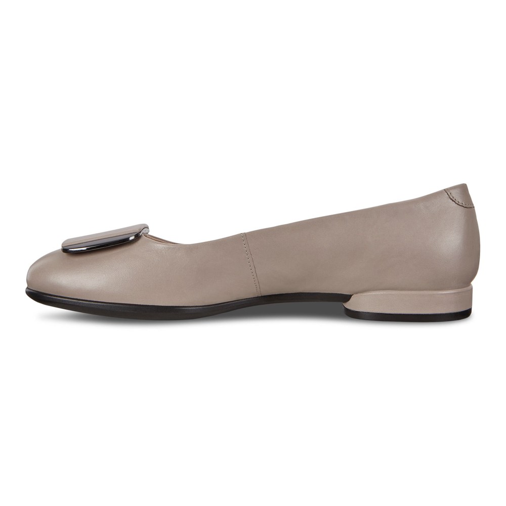 ECCO Womens Ballerinas Grey - Anal Shoes - IRX-387956